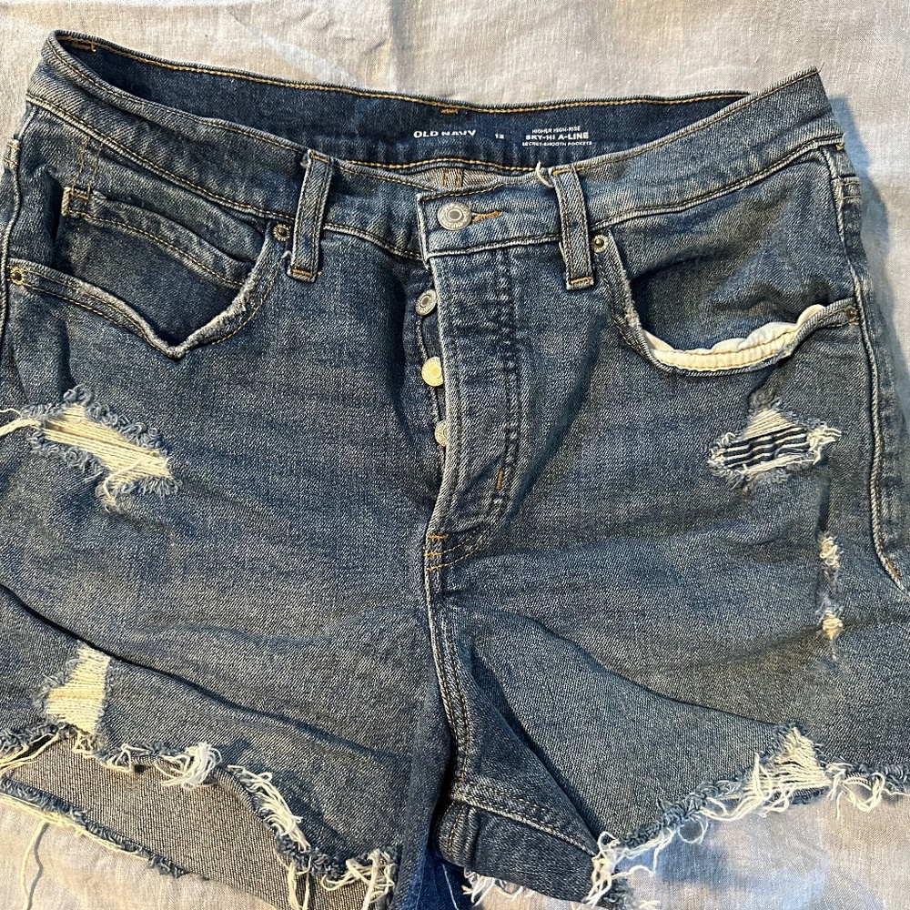 Denim cutoff shorts